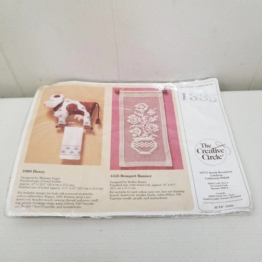 Creative Circle Bouquet Banner Kit 1335 Cottagecore Home Decor Gift Vintage